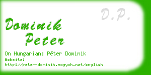 dominik peter business card